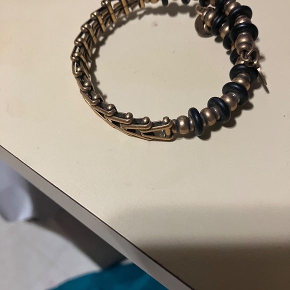 Alex an Ani vintage 66 gold with black beads wrap - Picture 3 of 4